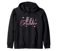 Trendy Apparel Wedding Life of A Fiancée Hearts & Stars Logo Sudadera con Capucha