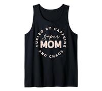Trendy Apparel Women's History Month Caos Fueled Super Mom Camiseta sin Mangas