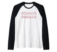 Trendy Apparel Women's History Month Empowered Strong Female Camiseta Manga Raglan