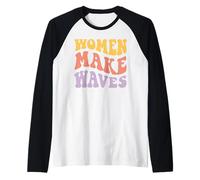 Trendy Apparel Women's History Month Women Make Waves Camiseta Manga Raglan