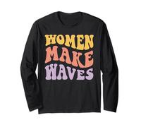 Trendy Apparel Women's History Month Women Make Waves Manga Larga