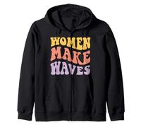 Trendy Apparel Women's History Month Women Make Waves Sudadera con Capucha