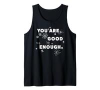 Trendy Apparel You Are Good Enough Shining Flowers & Hearts Camiseta sin Mangas