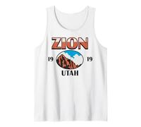 Trendy Apparel Zion Utah 1919 National Park Mountain Sky Camiseta sin Mangas