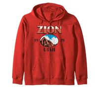 Trendy Apparel Zion Utah 1919 National Park Mountain Sky Sudadera con Capucha