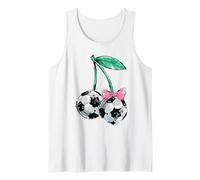 Trendy Cute Soccer Cherries Sketch Big Chest Logo Camiseta sin Mangas