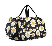 Trendy Daisy - Bolsa de lona negra para niños, fin de semana, noche, para niñas, viajes, gimnasio, Margarita de moda, color negro, Classic