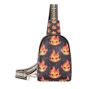 Trendy Evil Laughing Flame Demon - Riñonera impermeable para mujer para senderismo, Evil Laughing Flame Demon, 1 size