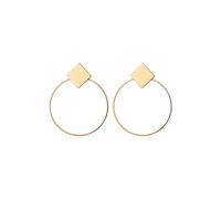 Trendy Geometirc Pendientes de aro de metal para las mujeres Pendientes redondos vintage excavados Accesorios de moda joyería de tendenciaÚtil y de moda