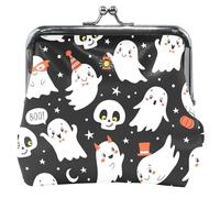 Trendy Ghosts - Monedero y bolsillos de piel para niña, color negro, Trendy Ghosts Negro, Clásico