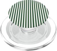 Trendy Green and White Vertical Lines Stripe PopSockets PopGrip para MagSafe