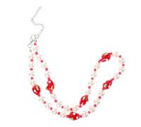 Trendy Necklace Strawberry Pearl Choker Women's Fashion Charm Stylish Gentle Texture Present