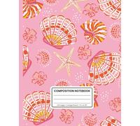 Trendy Pink Seashells College Ruled Notebook | 120 Pages, 7.5x9.25", Glossy Cover | Boho Summer Seashell Pattern | Aesthetic & Stylish Journal for ... School, Journaling, Gifts, and Beach Lovers