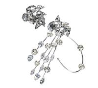 Trendy Rhinestons Ear Con Borlas Sofisticadas Rhinestons Tassels Pendientes Ideales Para Bodas Y Reuniones De La Declaración De Pendientes