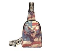 Trendy Scary Animal Vampiro Bat 4 de Julio Independence Day - Bolsa resistente para riñoneras cruzadas para viajes, Murciélago del Vampiro animal aterrador 4 de julio Día de la Independencia, 1 talla