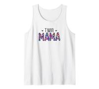 Trendy Twin Mama Cute Leopard Print Design For Mom of Twins Camiseta sin Mangas
