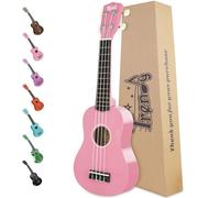 Trendy Ukelele soprano principiante Kit 53,3 cm Ukelele hawaiano para niños y adultos, con bolsa de concierto (rosa)