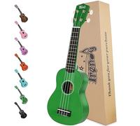 Trendy Ukelele soprano principiante Kit 53,3 cm Ukelele hawaiano para niños y adultos, con bolsa de concierto (verde)
