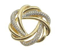 Trendy Vintage Fashion Jewelry Crystal Pearl Bufanda Anillo Bufanda Hebilla Estilo Coreano Spil