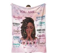 TRENDYNEST Manta con Citas Inspiradoras para niñas y Mujeres, Pensamientos positivos inspiradores, Mantas de Forro Polar Suave para Dormitorio, Regalo Cristiano, 50 x 60 Pulgadas