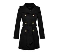 Trendyol Abrigo de entretiempo negro XS negro