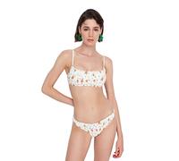 Trendyol Bikini de Cintura Baja con Estampado Floral crujiente Gipeli Parte Inferior, Multicolor, 40 para Mujer