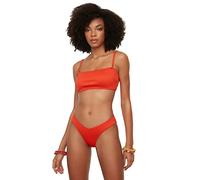 Trendyol Bikini Estructurado con Cuello en V Parte Inferior, Brick, 36 para Mujer