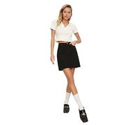 Trendyol Black Basic Mini Denim Skirt Falda, 40 De Las Mujeres