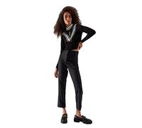 Trendyol Black Button Detailed Cigarette Pants Calzoncillos, 40 De Las Mujeres