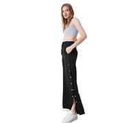 Trendyol Black Sides Are Wide Trousers with Studs, Calzoncillos De Las Mujeres, Black, 40