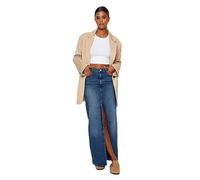 Trendyol, Blue Slit Maxi Denim Skirt TWOAW24ET00058, Blue, 40, Azul, 42