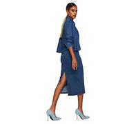 TRENDYOL, Blue Stitching Detail Midi Pencil Denim Skirt TWOAW24ET00057, Blue, 34, Azul, 36
