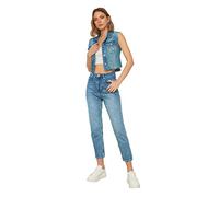 Trendyol Blue Wash High Waist Mom Jeans, 40, Mujer
