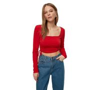Trendyol Blusa Ajustada de Punto con Cuello Cuadrado para Mujer Camisa, Rosso, XL