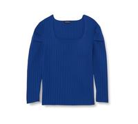 Trendyol Blusa De Manga Larga Recta De Las Mujeres Ajustado En Talla Grande Blouse, Azul Marino, XL