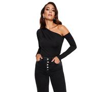 Trendyol Body de punto liso para mujer, Black, S