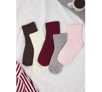 Trendyol Calcetines antracita / gris moteado / rosa / burdeos / blanco 36-41 antracita / gris moteado / rosa / burdeos / blanco