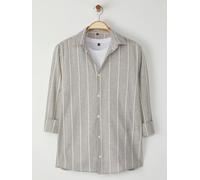 Trendyol Camisa beige / añil M beige / añil