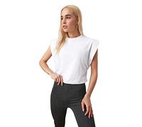 Trendyol Camiseta básica de Punto Blanco sin Mangas, Talla M