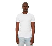 Trendyol Camiseta básica para Hombre de Manga Corta, 100% algodón, Cuello de Bicicleta, Talla XXL