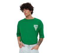 Trendyol Camiseta de Manga Corta para Hombre Verde, M