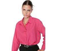 Trendyol Camiseta de Manga Corta para Mujer, Color Fucsia, Talla 38