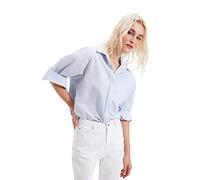 Trendyol Camiseta de Rayas, Azul Claro, 42 para Mujer