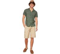 Trendyol Caqui Linen Apaş-Camiseta de Manga Corta para Hombre, M