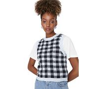 Trendyol Chaleco Suéter - Crudo - Regular, Azul, L