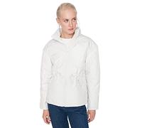 Trendyol Standing Collar Plain Oversize Winter Jacket Abrigo, Piedra, S para Mujer
