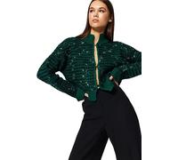 Trendyol Chaqueta de Punto Regular de Manga Larga Degradado para Mujer, Verde, S