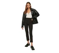 Trendyol Cigarette Pants with Black beli, Calzoncillos De Las Mujeres, Black, 38