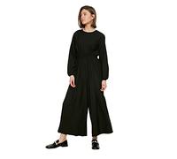 Trendyol Cintura de Goma, Corte Informal y cutual Mono, Negro, 42 para Mujer