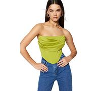 Trendyol Crop Top - Verde - Liso, Verde Claro, 40, Verde Claro, 40